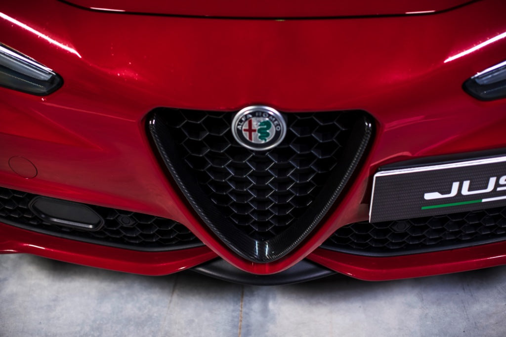 Für Alfa Romeo Stelvio 2016-2022 Real Carbon Fiber Gas Öl
