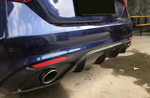 REAL CARBON FIBER DIFFUSER FOR ALFA ROMEO GIULIA with Exhaust