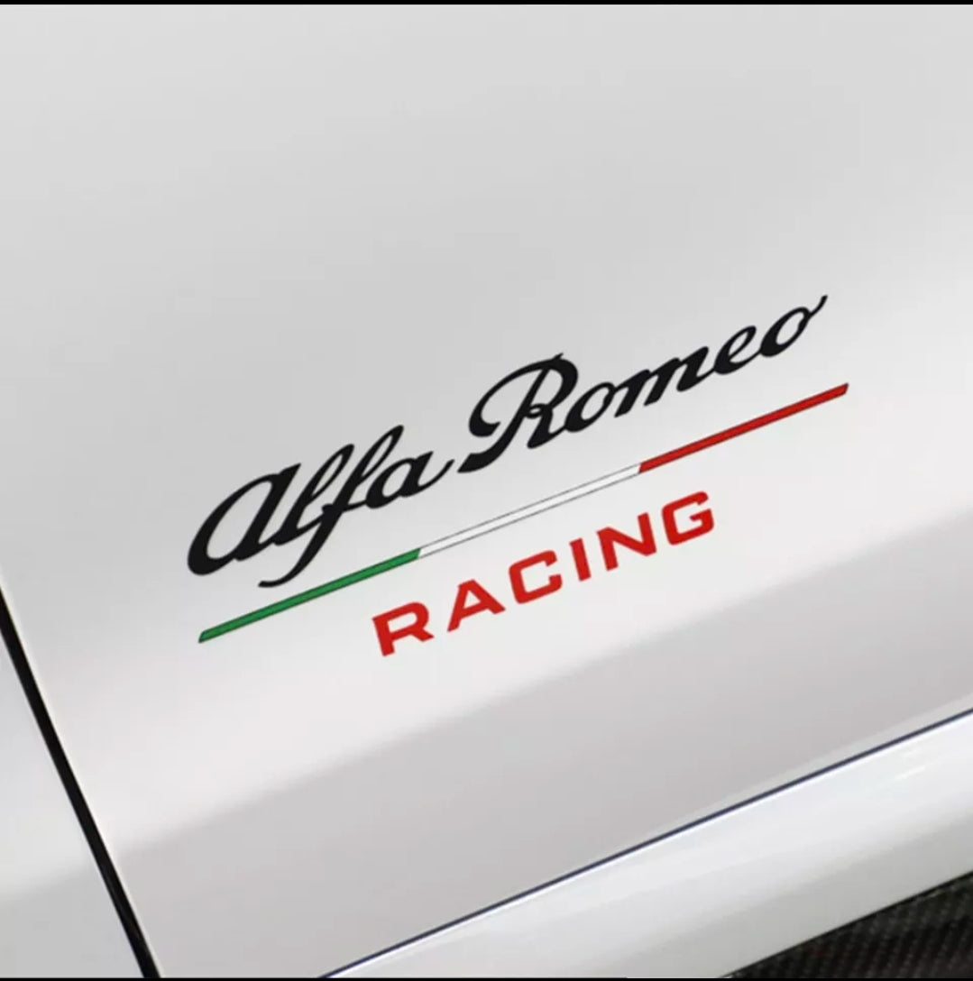 Autocollants Alfa Romeo Officiel, 1 Logo 1 Écriture, Table 94 x 131 mm