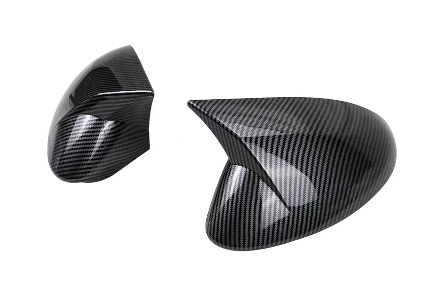 Carbon Fiber Look & Glossy Black "Aggressive" Mirror Covers for Alfa Romeo Stelvio