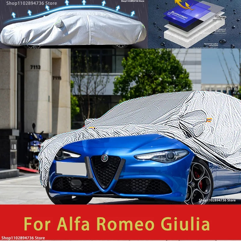 Full Car Cover - Four Seasons Resistant Waterproof for ALFA ROMEO GIULIA
