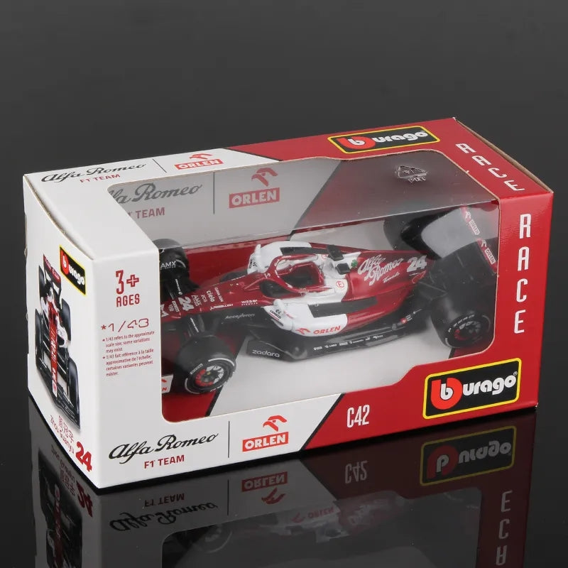 ALFA ROMEO F1 RACING TEAM BURAGO 1:43 MODEL – JUSTQV™ • Automotive Brand •