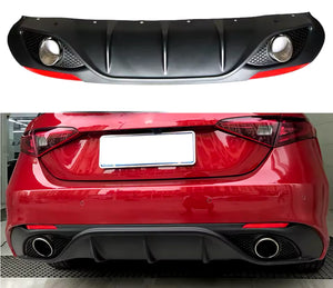 DIFFUSER FOR REAR BUMPER FOR ALFA ROMEO GIULIA with Exhaust Tips