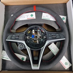 Alcantara Steering Wheel for Alfa Romeo Giulia & Stelvio – JUSTQV™ • Automotive  Brand •