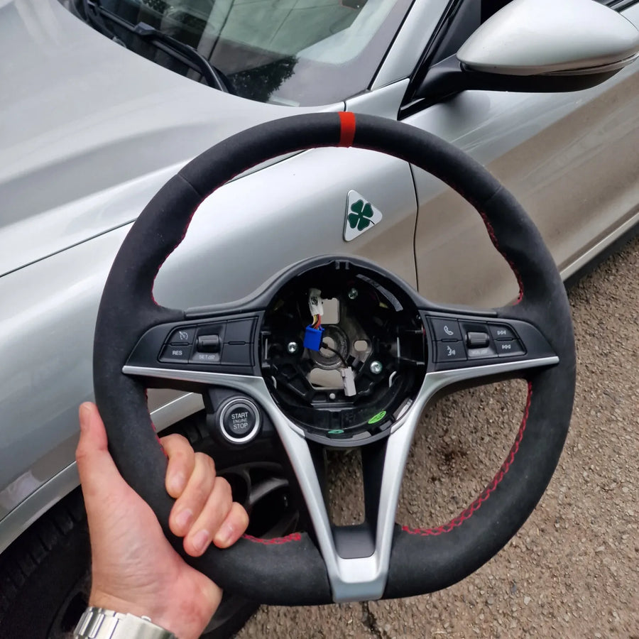 Alcantara Steering Wheel for Alfa Romeo Giulia & Stelvio