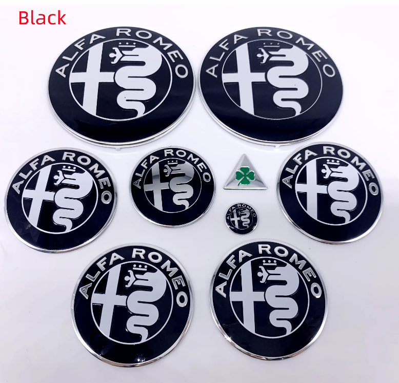 EMBLEMS SET - FOR ALL ALFA ROMEO MODELS - GIULIA, STELVIO, GIULIETTA, TONALE, BRERA, 159