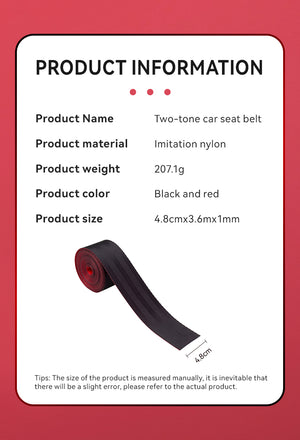 SEAT BELTS BLACK&RED / HARNESS STRAPS