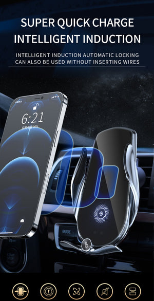 Phone Smart Holder & Wireless Charger for Giulia, Stelvio, Giulietta, 159, 147, MiTo, Brera
