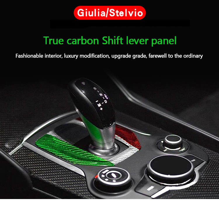 Real Carbon Center Console Trim for Alfa Romeo Giulia and Stelvio