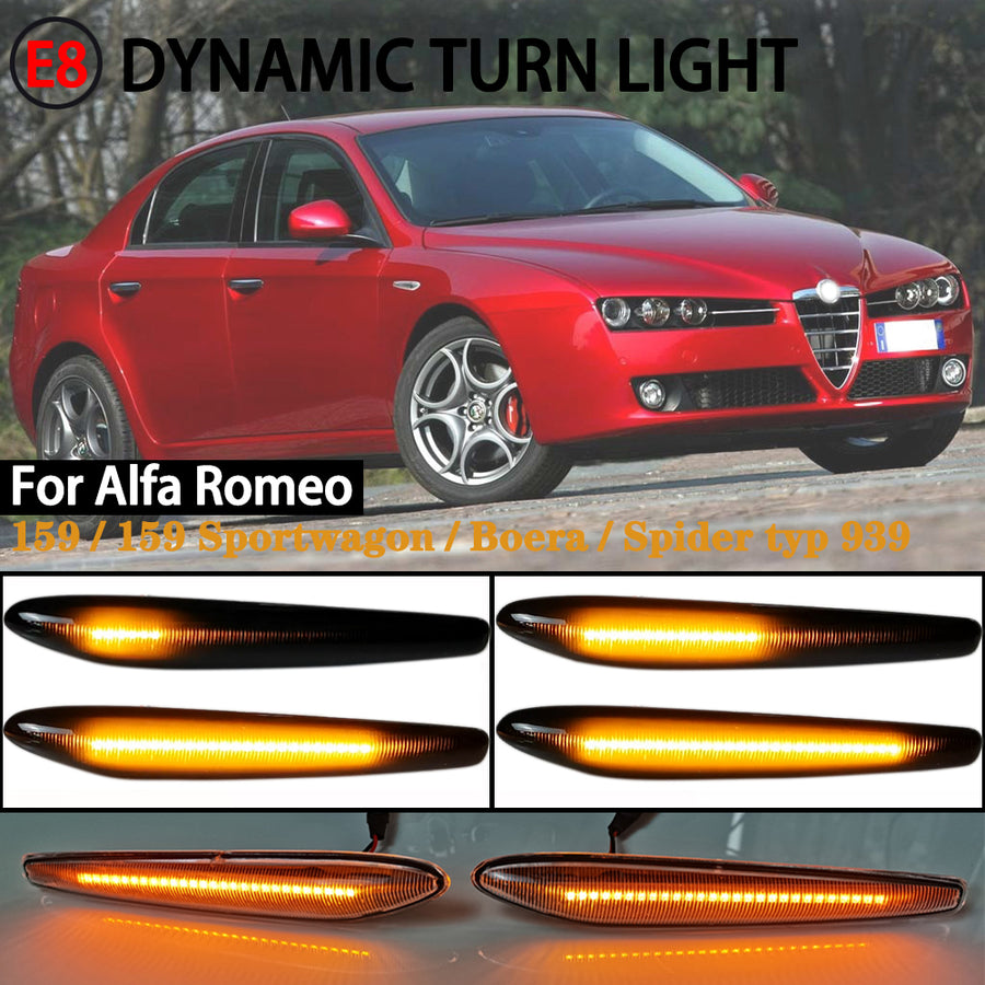 Dynamic LED Side Turnlights Alfa Romeo 159, Brera, Spider, 147, 156, Giulietta, Mito