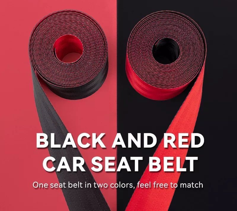 SEAT BELTS BLACK&RED / HARNESS STRAPS