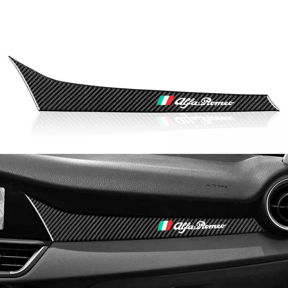 Carbon Fiber Look with Alfa Romeo sign Dash Trim for Giulia & Stelvio –  JUSTQV™ • Automotive Brand •