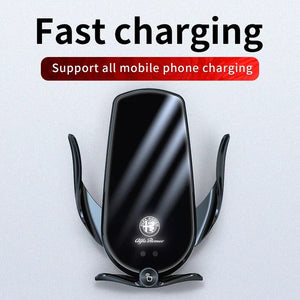 Phone Smart Holder & Wireless Charger for Giulia, Stelvio, Giulietta, 159, 147, MiTo, Brera