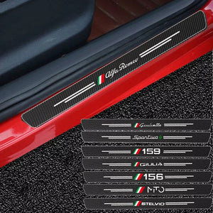 Door step stickers carbon look - Giulia stelvio giulietta 159 156 mito