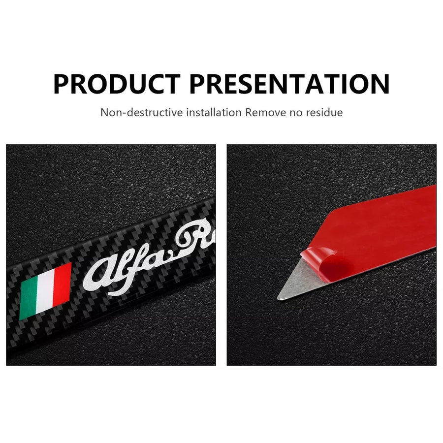 Carbon Fiber Look with Alfa Romeo sign Dash Trim for Giulia & Stelvio (LHD)