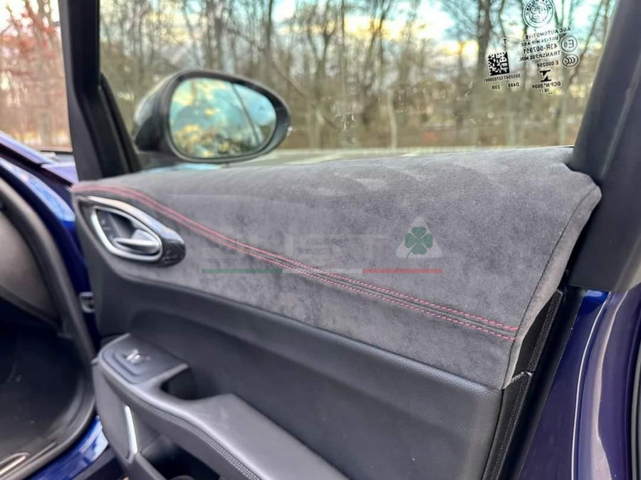 Custom Alcantara Car Dashboard Cover Wrap for Alfa Romeo Stelvio 2018-2020