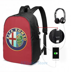 ALFA ROMEO Logo 2 Backpack USB Charge - Bag