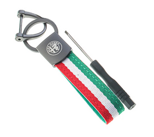 Alfa Romeo Keychain - Italian Colours & Alfa Romeo Logo