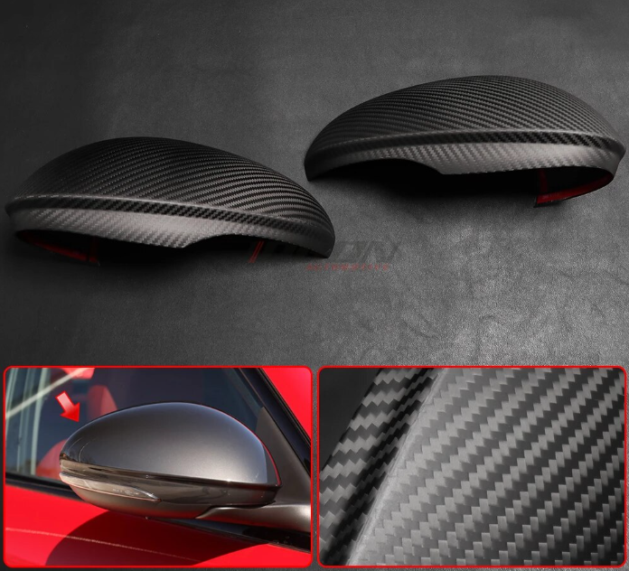 Real Carbon Fiber Mirror Covers * Matte Look*  for Giulia