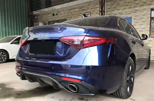 REAL CARBON FIBER DIFFUSER FOR ALFA ROMEO GIULIA with Exhaust